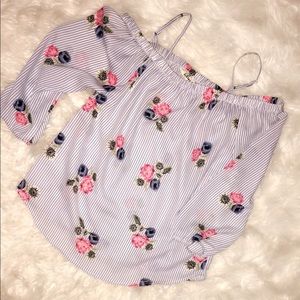 Floral Off the Shoulder Blouse 
